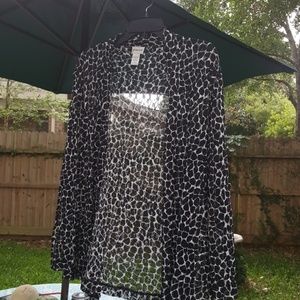 Beautiful black and white sheer cardigan